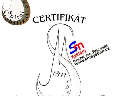 Lenka Kolárová Spiral Stabilization certifikát
